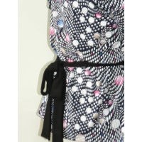 Bluzka lejący dekolt woda - kolorowe bąbelki i groszki